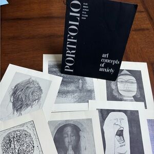 Art Concepts of Anxiety Portfolio Black and White 6 drawings